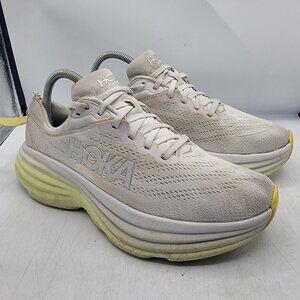 Hoka One One Bondi 8 Womens 8.5 B Nimbus Cloud Luminary Green Athletic Shoes